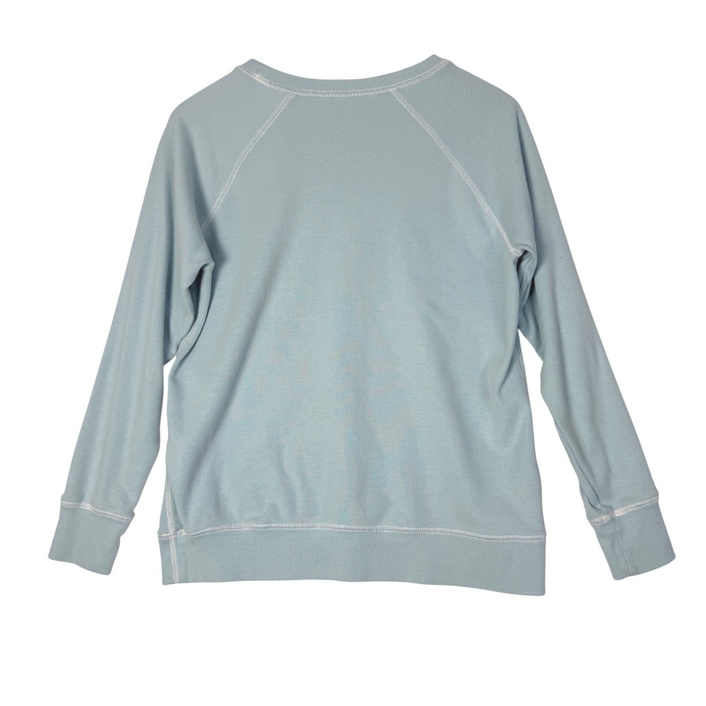 Eddie Bauer Crewneck Long Sleeve Light Blue Pullover Sweatshirt Top Size M - Picture 2 of 10